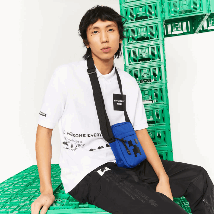 hombres6F242035 Cosmique minecraft j93 bolso cruzado vertical de lona con estampado de lacoste x minecraft hombres6F242035 Cosmique minecraft j93 bolso cruzado vertical de lona con estampado de lacoste x minecraft