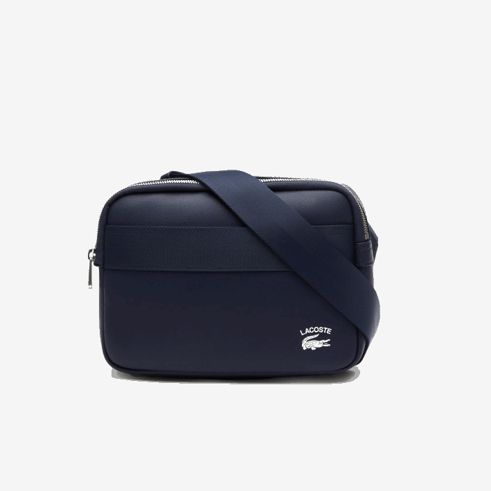 hombres Lacoste 6F241956 21 bolso reporter con borde en contraste hombres Lacoste 6F241956 21 bolso reporter con borde en contraste