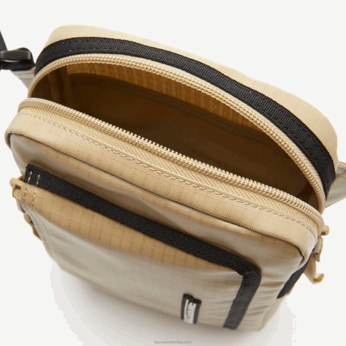 hombres Lacoste 6F241962 león negro m21 cartera con detalle de cremallera en contraste