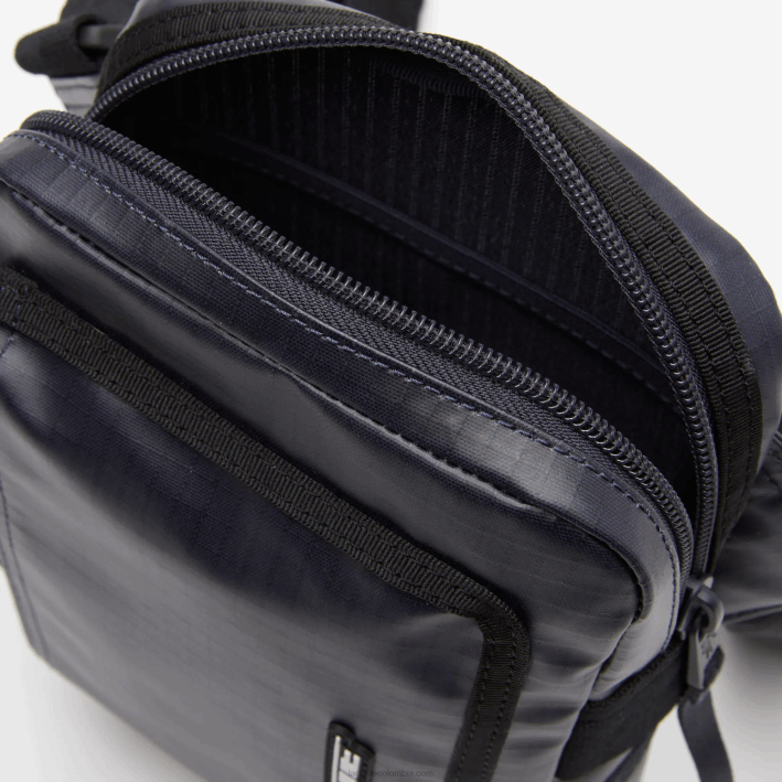 hombres Lacoste 6F241963 azul noche negra m20 cartera con detalle de cremallera en contraste