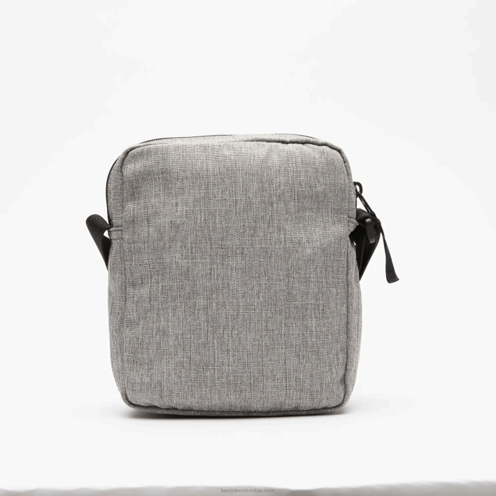 hombres Lacoste 6F242000 gris chino a39 bolsa de hombro de fibra reciclada