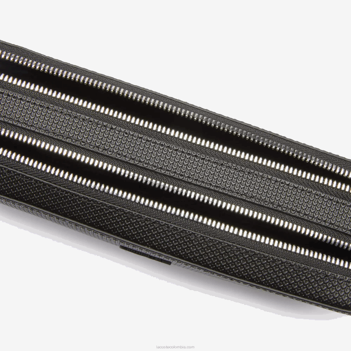 hombres Lacoste 6F242009 negro 000 bolsa de piel de piqué chantaco con cremallera