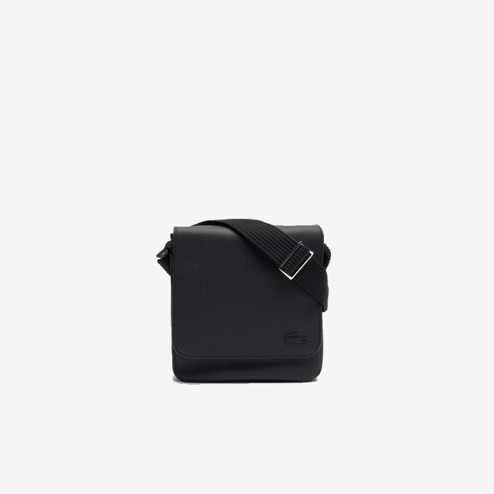 hombres Lacoste 6F242010 negro 000 bolso clásico con solapa de petit piqué