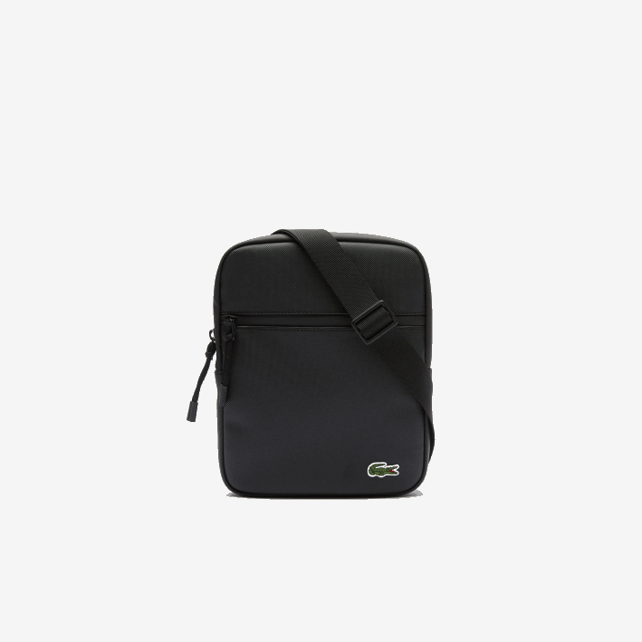 hombres Lacoste 6F242013 negro 000 bolsa crossover lcst mediana de petit piqué con cremallera