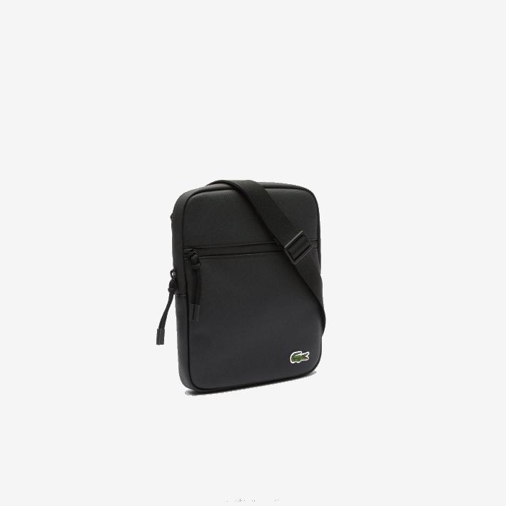 hombres Lacoste 6F242013 negro 000 bolsa crossover lcst mediana de petit piqué con cremallera