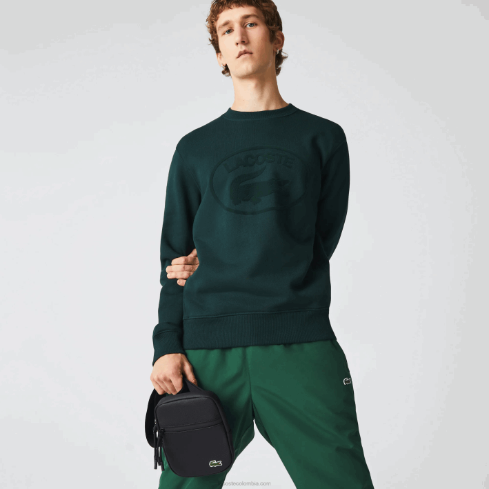 hombres Lacoste 6F242018 negro 000 bolsa crossbody plana pequeña de lona revestida lcst hombres Lacoste 6F242018 negro 000 bolsa crossbody plana pequeña de lona revestida lcst