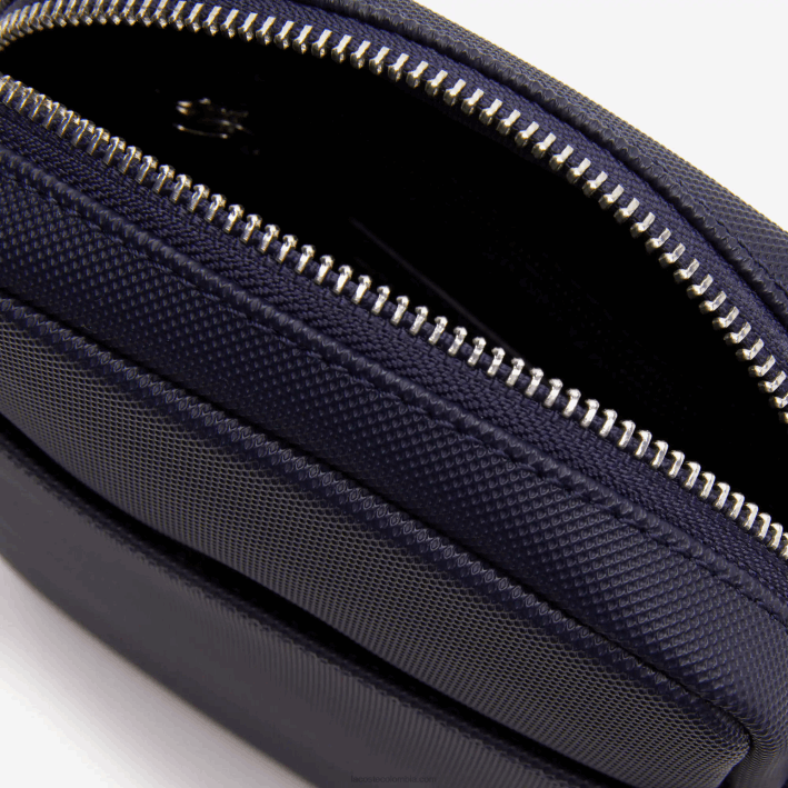 hombres Lacoste 6F242024 21 bolso clásico de petit piqué con cremallera vertical