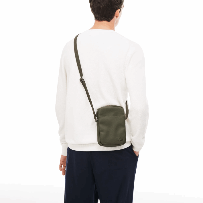 hombres Lacoste 6F242024 21 bolso clásico de petit piqué con cremallera vertical