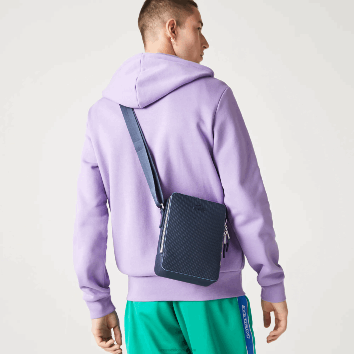 hombres Lacoste 6F242026 marina 166 argentina k39 bolso cámara vertical chantaco de piel cosida mate