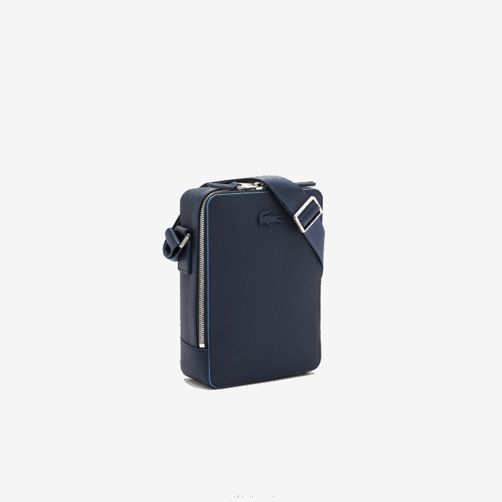 hombres Lacoste 6F242026 marina 166 argentina k39 bolso cámara vertical chantaco de piel cosida mate