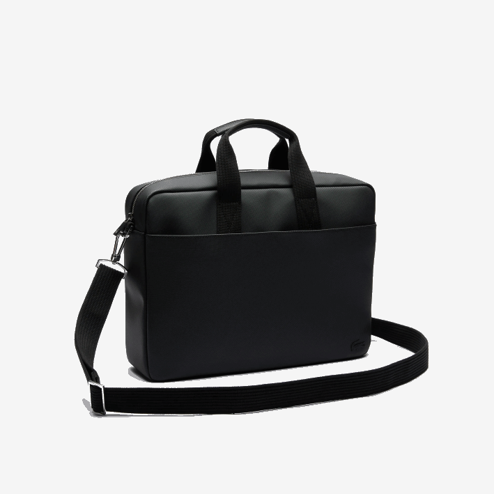 hombres Lacoste 6F242027 negro 000 bolso portaordenador clásico petit piqué