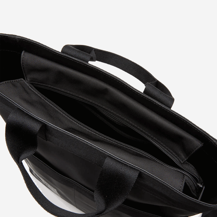 hombres Lacoste 6F242057 negro lima k68 bolso shopper repelente al agua con estampado de la firma