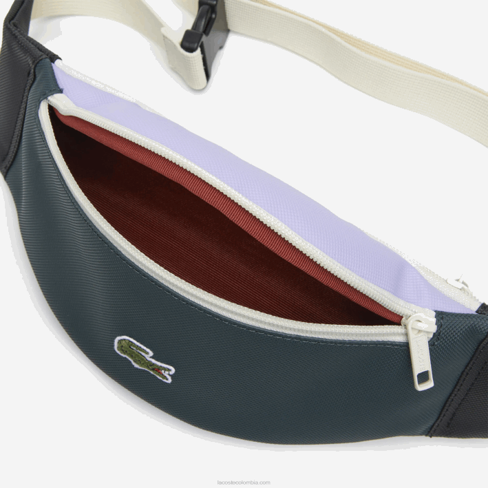 hombres Lacoste 6F242061 noir laponie plumaje cyna l19 riñonera con efecto patchwork