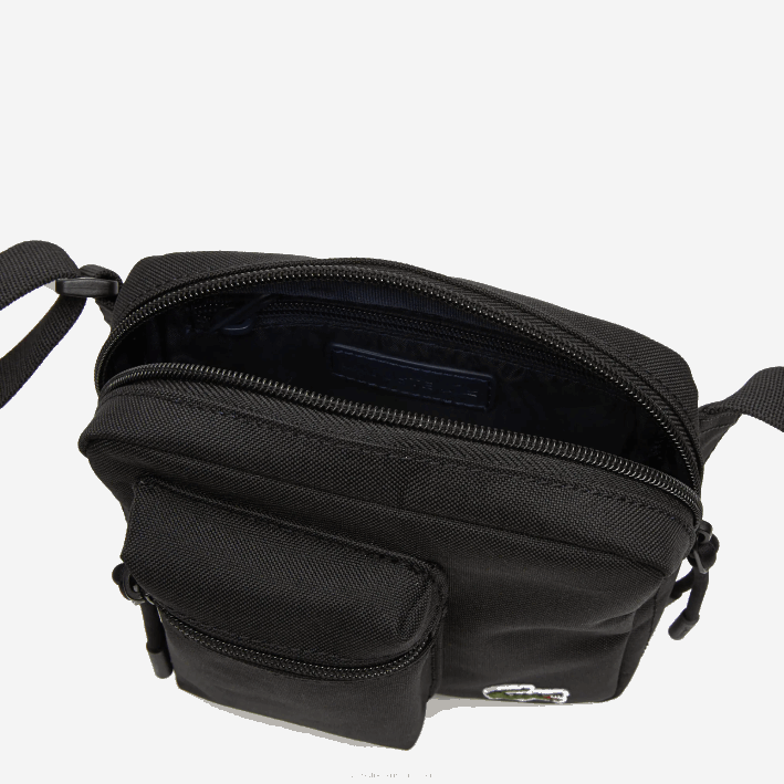hombres Lacoste 6F242091 991 bolso cámara ajustable con cremallera en el hombro
