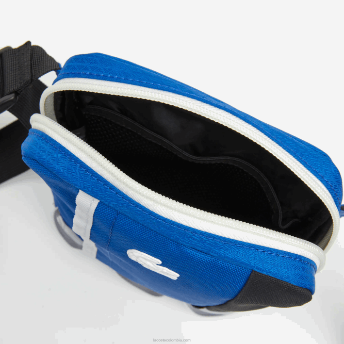 hombres Lacoste 6F242103 marina noir farine k97 bolsa crossover con diseño colour block y correa en contraste
