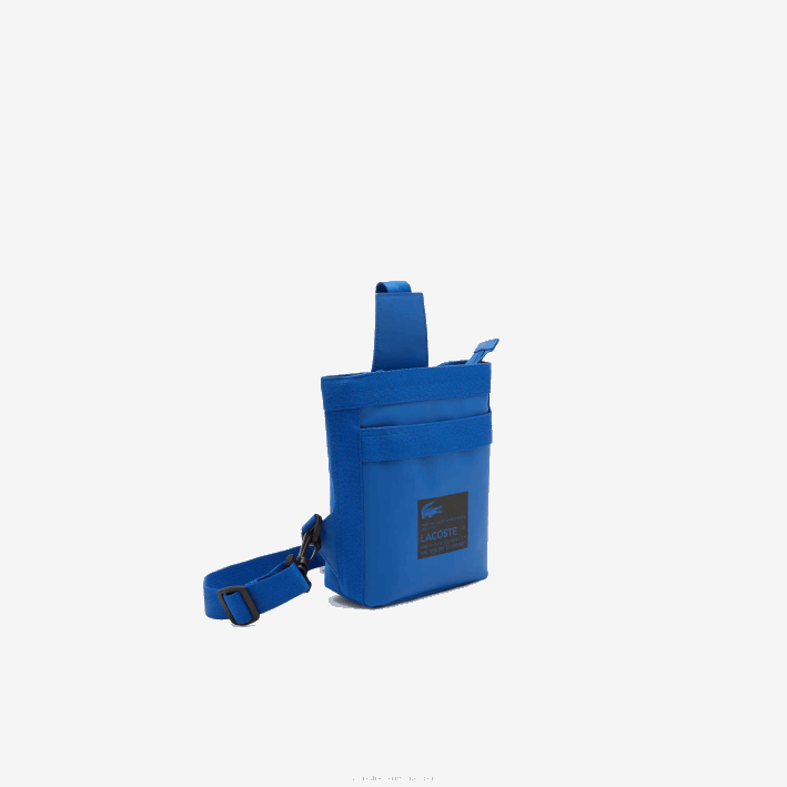 hombres Lacoste 6F242104 marina negra k95 bolso con estampado de la firma