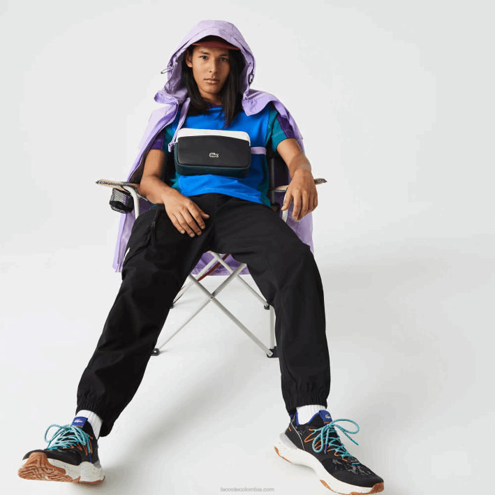 hombres Lacoste 6F242110 noir laponie plumaje cyna l19 bolsa crossover con diseño colour block