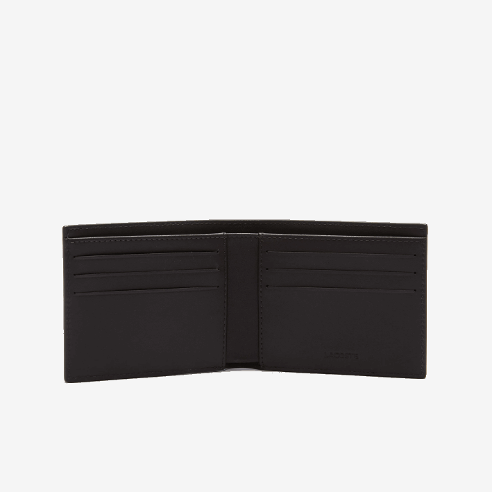 hombres Lacoste 6F241952 marrón oscuro 028 cartera fitzgerald de piel para seis tarjetas