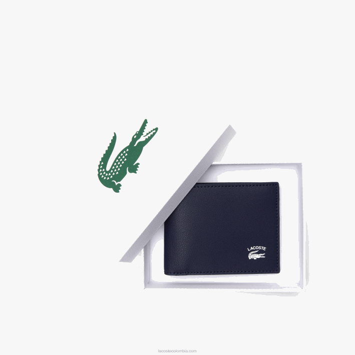hombres Lacoste 6F241993 21 cartera plegable con ranura interior para tarjetas