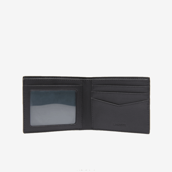 hombres Lacoste 6F241994 negro 000 cartera plegable con ranura interior para tarjetas