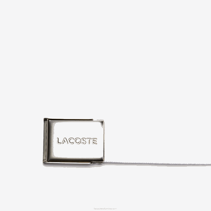 hombres Lacoste 6F242083 1 cinturón tejido con hebilla grabada