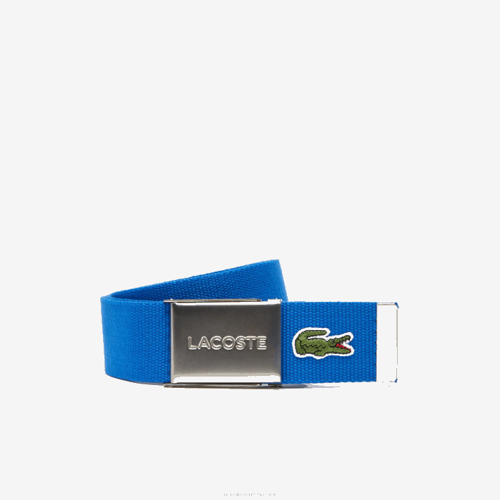 hombres Lacoste 6F242084 puerto deportivo k22 cinturón tejido con hebilla grabada hombres Lacoste 6F242084 puerto deportivo k22 cinturón tejido con hebilla grabada