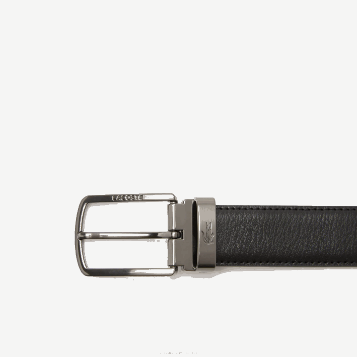 hombres Lacoste 6F242113 negro marino 166 672 set de regalo de cinturón con hebilla de dos pines