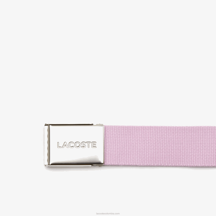 hombres Lacoste 6F242116 albizia k29 cinturón tejido con hebilla grabada