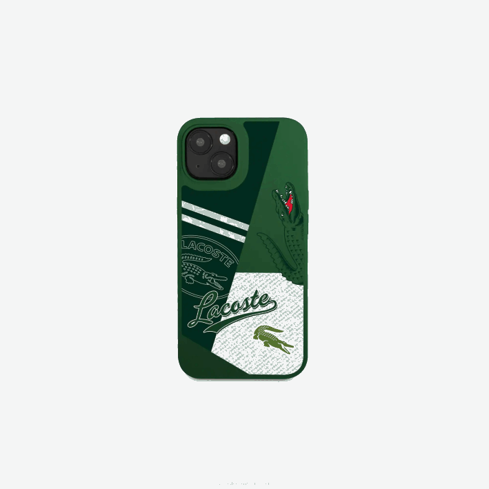 hombres Lacoste 6F242224 vert 132 b01 funda para iphone 14 con estampado patchwork hombres Lacoste 6F242224 vert 132 b01 funda para iphone 14 con estampado patchwork