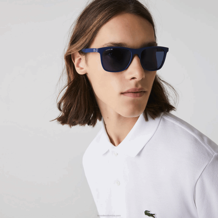 hombres Lacoste 6F241928 azul 424 gafas de sol premium l.12.12 rectángulo modificado