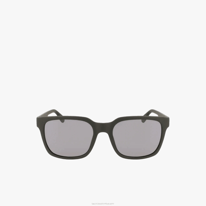 hombres Lacoste 6F242281 negro/azul 002 lentes de sol rectangulares active line