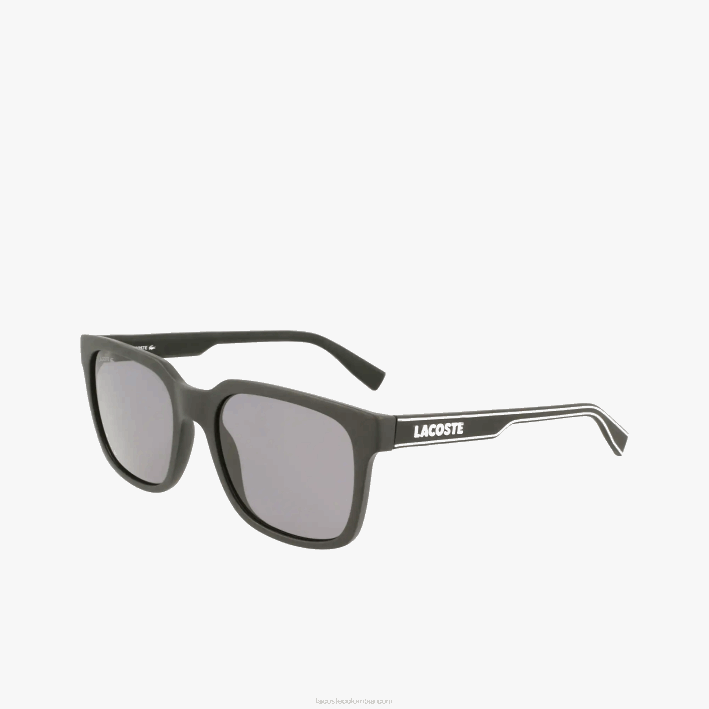 hombres Lacoste 6F242281 negro/azul 002 lentes de sol rectangulares active line