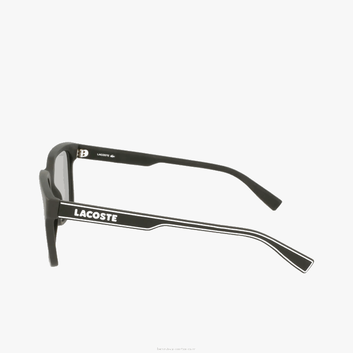 hombres Lacoste 6F242281 negro/azul 002 lentes de sol rectangulares active line