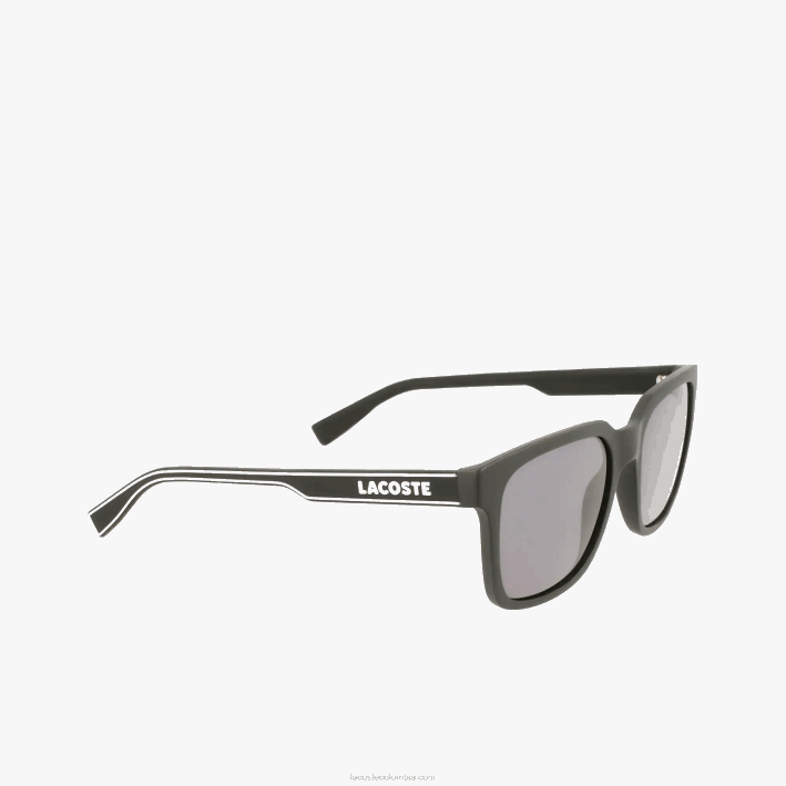 hombres Lacoste 6F242281 negro/azul 002 lentes de sol rectangulares active line