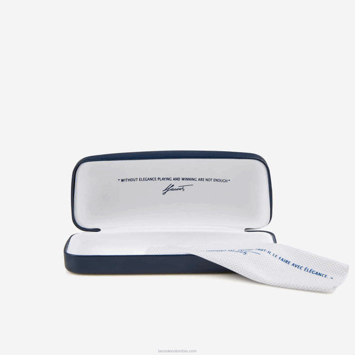 hombres Lacoste 6F242306 verde mate 301 lentes de sol rectangulares active line