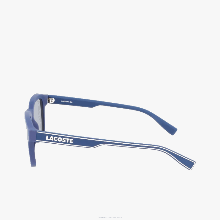 hombres Lacoste 6F242307 azul mate 401 lentes de sol rectangulares active line