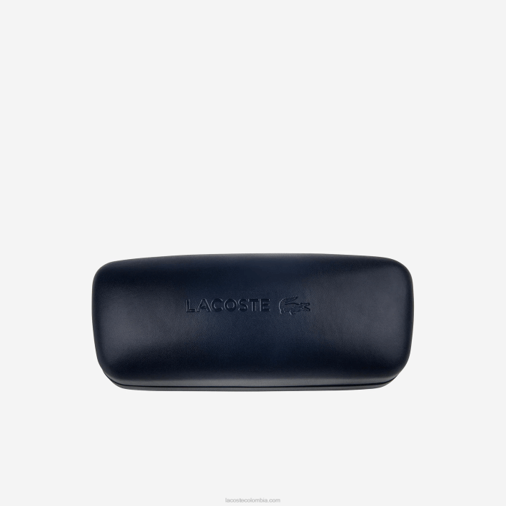 hombres Lacoste 6F242308 negro mate 001 lentes de sol rectangulares con diseño colour block