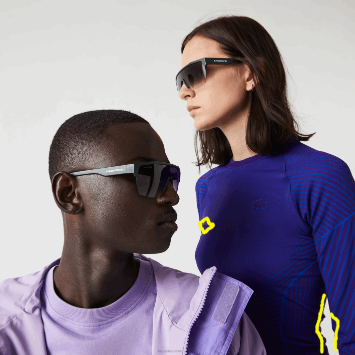 hombres Lacoste 6F242349 verde mate 301 gafas de sol activas