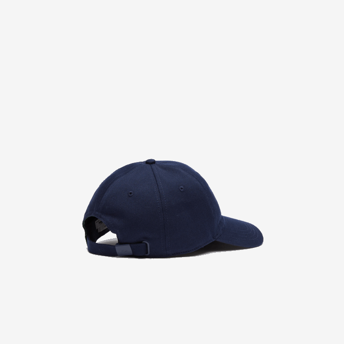 hombres Lacoste 6F242141 azul marino 166 gorra de sarga de algodón orgánico ajustable