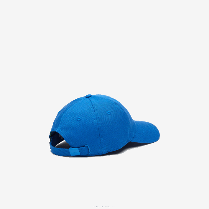 hombres Lacoste 6F242145 kxb azul gorra de sarga de algodón orgánico ajustable