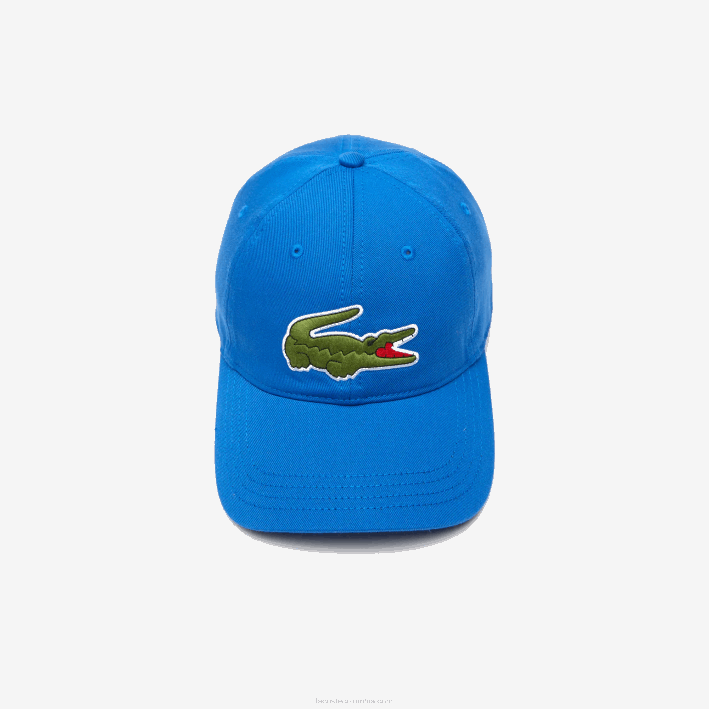 hombres Lacoste 6F242145 kxb azul gorra de sarga de algodón orgánico ajustable