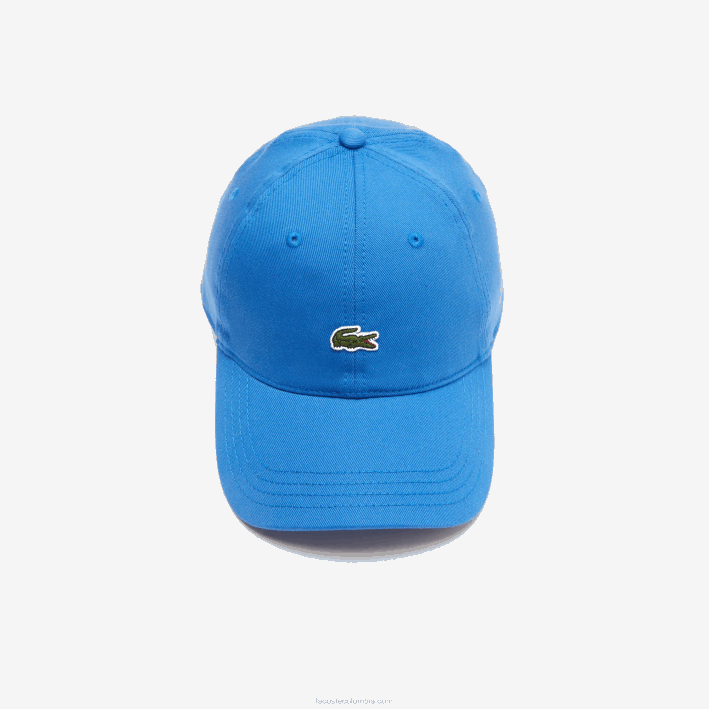 hombres Lacoste 6F242148 kxb azul gorra de sarga de algodón orgánico