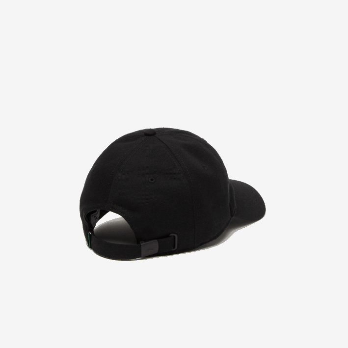 hombres Lacoste 6F242151 negro 031 gorra de sarga de algodón orgánico