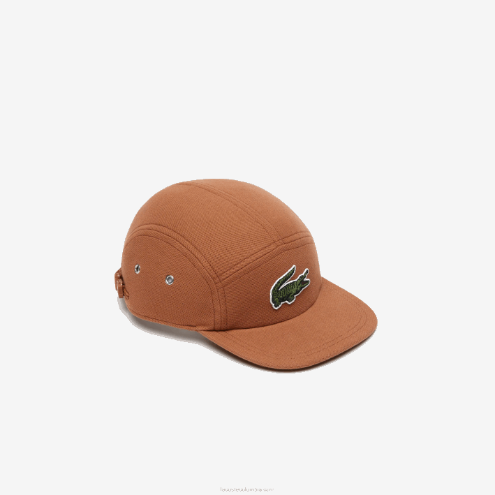 hombres Lacoste 6F242152 lfa marrón claro gorra girolle de algodón orgánico