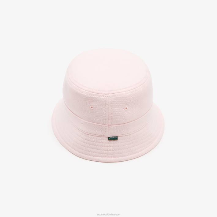 hombres Lacoste 6F242158 rosa claro t03 sombrero de pescador de algodón orgánico