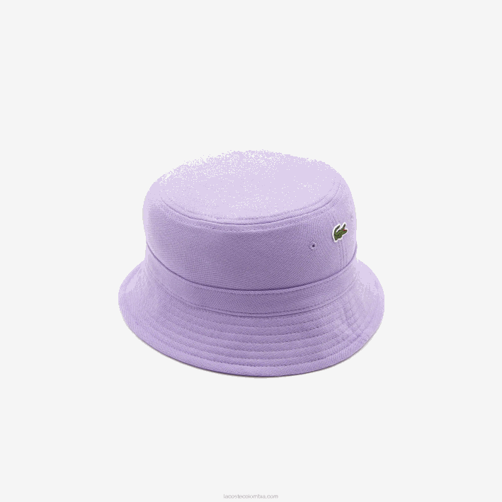 hombres Lacoste 6F242159 púrpura gfu sombrero de pescador de algodón orgánico