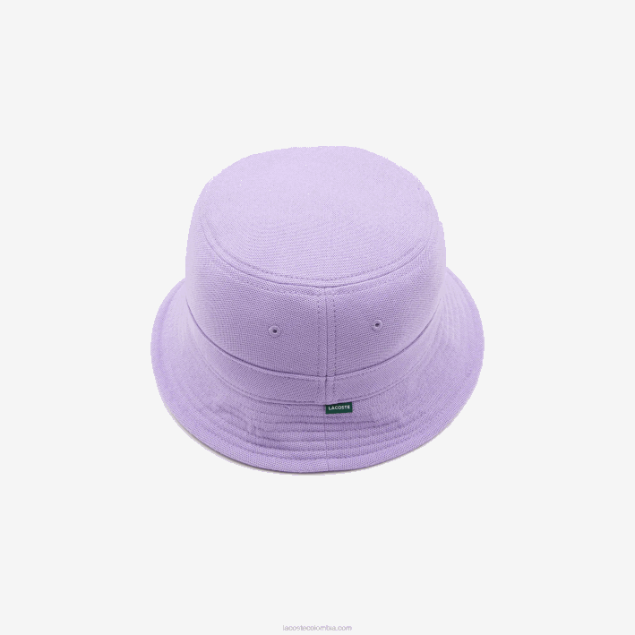 hombres Lacoste 6F242159 púrpura gfu sombrero de pescador de algodón orgánico