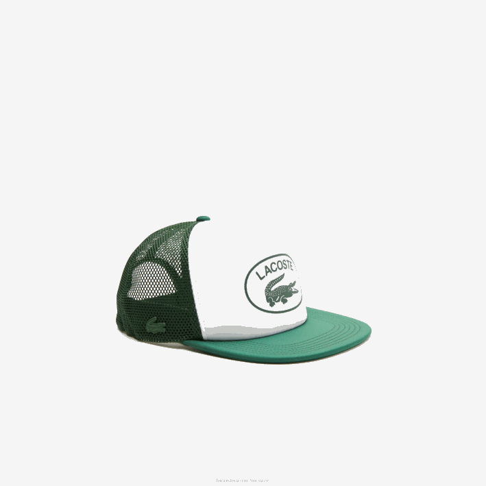 hombres Lacoste 6F242161 verde blanco 291 gorro de malla y neopreno hombres Lacoste 6F242161 verde blanco 291 gorro de malla y neopreno