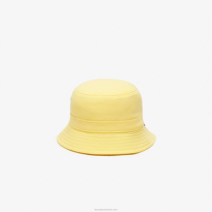 hombres Lacoste 6F242165 amarillo 107 sombrero de pescador de algodón orgánico hombres Lacoste 6F242165 amarillo 107 sombrero de pescador de algodón orgánico