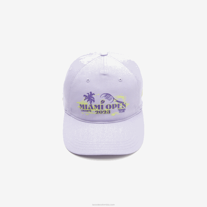 hombres Lacoste 6F242173 morado 3k0 gorra de sarga sport miami open edition